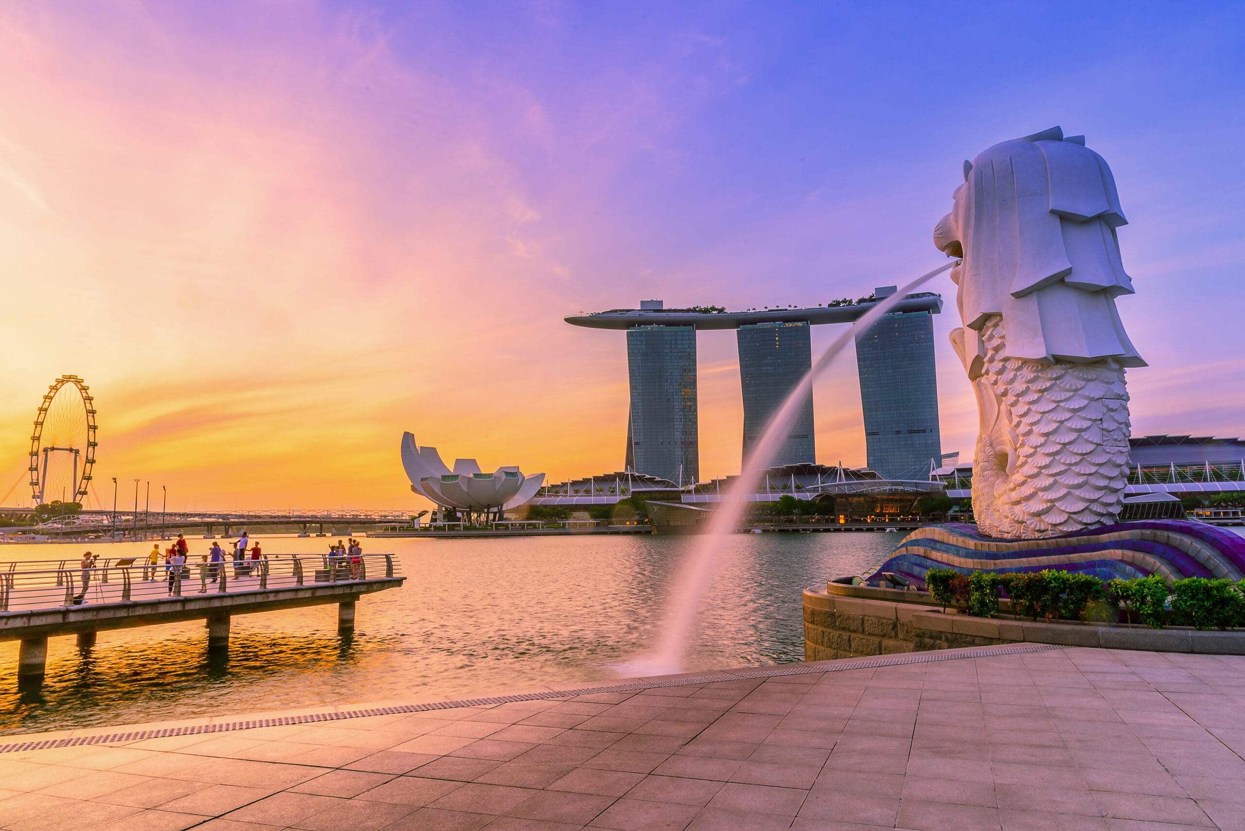 Merlion Park in Singapore, Asia